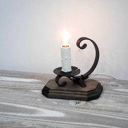 アンティーク風、アイアンのキャンドルランプ（置き）受注生産品