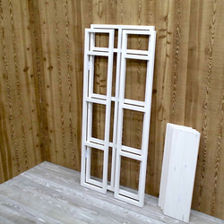 ちびあやめ様専用ページ、木製の格子棚（白バージョン） 4枚目の画像