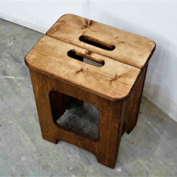 折りたたみ木製スツール　 2枚目の画像