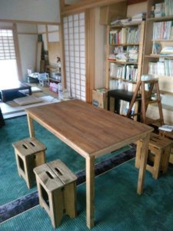 折りたたみ木製スツール　 5枚目の画像