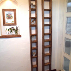 パイン材の柱棚（サイズ指定の隙間棚、幅31cm〜40cmバージョン）受注