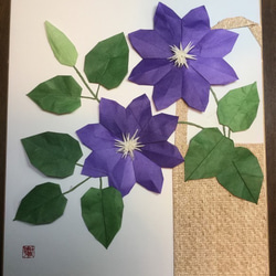 【手作り折紙キット】クレマチスの花 1枚目の画像