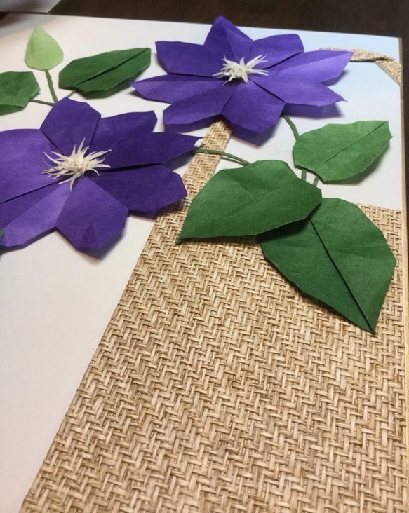 【手作り折紙キット】クレマチスの花 4枚目の画像