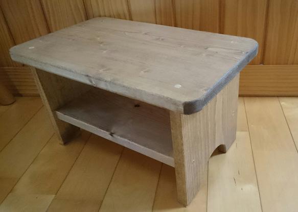木製ベンチミニテーブル  幅４０×高さ４０cm  ウォルナット 3枚目の画像