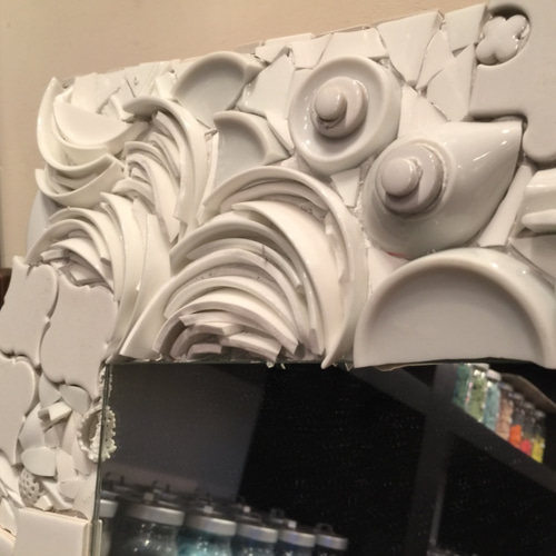 陶片 タイル モザイク アート ミラー 1 その他インテリア雑貨 mosaic