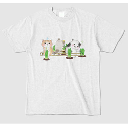 トロンボーン猫と猫草のＴシャツ 1枚目の画像