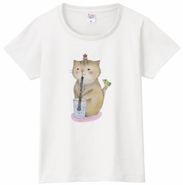 オーボエ猫のＴシャツ 2枚目の画像