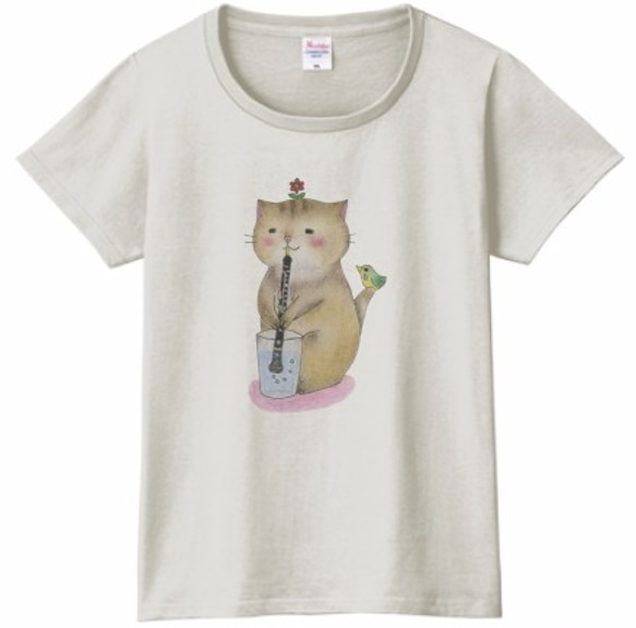 オーボエ猫のＴシャツ 3枚目の画像