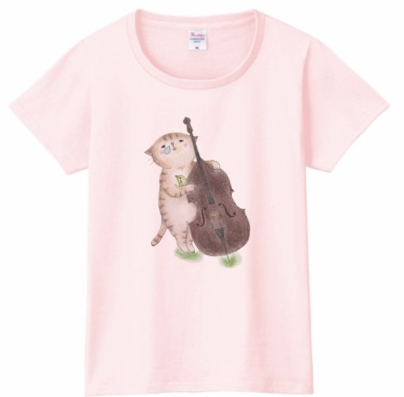 コントラバス猫のＴシャツ 4枚目の画像