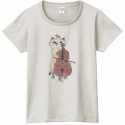 チェロ猫のＴシャツ 3枚目の画像