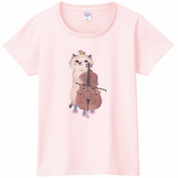 チェロ猫のＴシャツ 4枚目の画像