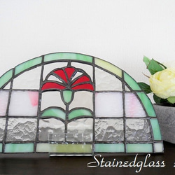 ✴︎:.。マーブルグリーンの八角形の鏡♪ （size20㎝/Max22