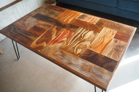 送料無料 現品限り】古材 アイアン 折りたたみ ローテーブル ロー