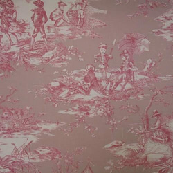 フランス布のリボンバッグ　水辺の歴史（ピンク系）∞受注制作∞ 5枚目の画像