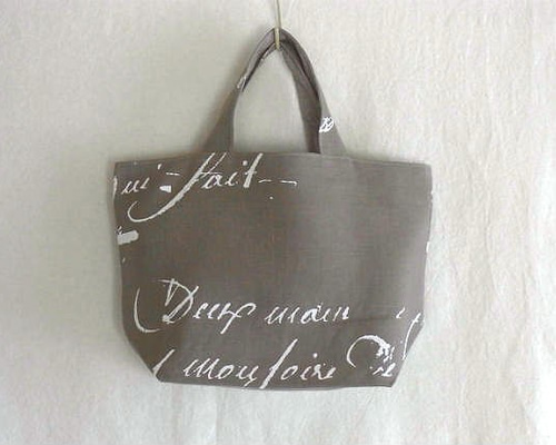 フランスＳＴＯＦ社リネン トートバッグ（Ｓ） Poemeフランス語