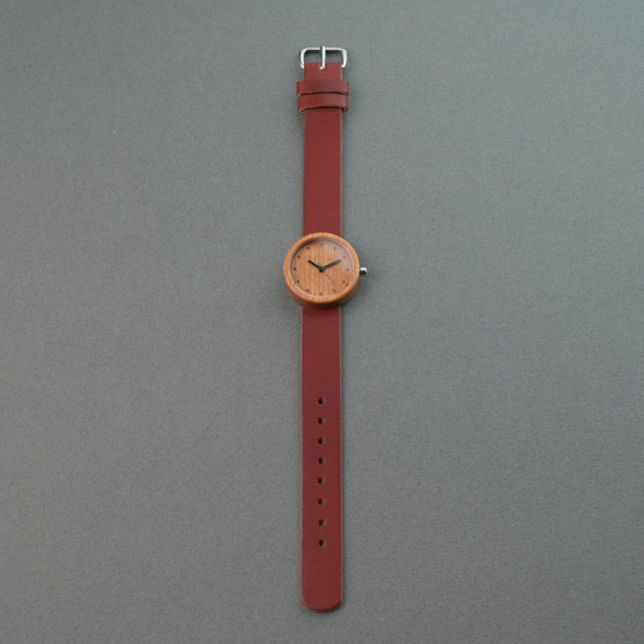 [ RED ] Cherry (size S) × Organic Sweden Leather 3枚目の画像