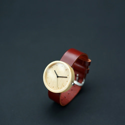 「Creema限定」　Maple × RED （Organic Swedish Leather) - size L 5枚目の画像