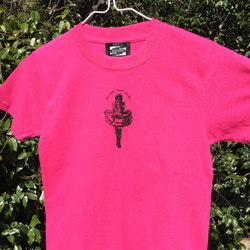 コラボ試作！スカルメイドピンクTシャツ(SIZE 130)⭐︎子供服⭐︎ 2枚目の画像