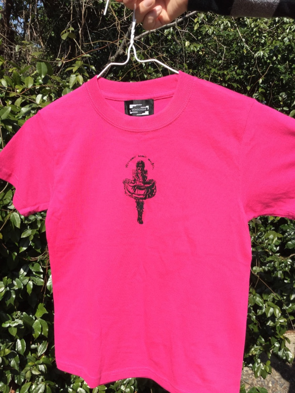 コラボ試作！スカルメイドピンクTシャツ(SIZE 130)⭐︎子供服⭐︎ 2枚目の画像