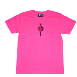 コラボ試作！スカルメイドピンクTシャツ(SIZE 130)⭐︎子供服⭐︎ 3枚目の画像