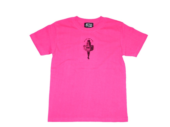 ☆スカルメイドピンクTシャツ(SIZE ガールズM) 3枚目の画像