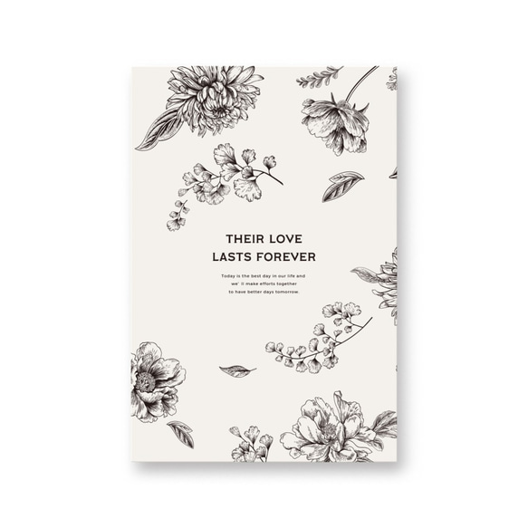プロフィールブック 6P [La Fleur] | 巻き三折タイプ席次表 4枚目の画像