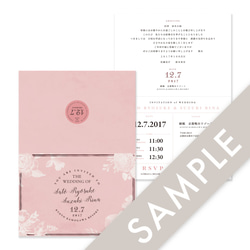 【送料無料】招待状sample［Pinky Blossom］| 結婚式・ウェディングペーパーアイテム 1枚目の画像