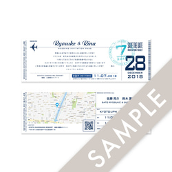 【送料無料】招待状sample［Flight Ticket︎*⋆✈︎ ］［TRAVELシリーズ］| 結婚式・ウェディング 1枚目の画像