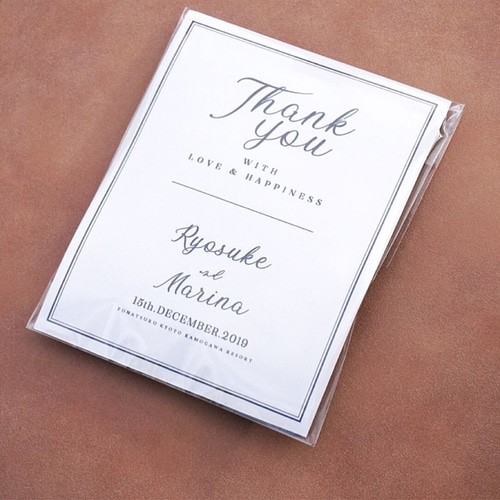 お名前入り❤︎プチギフト用 サンキューカード | 結婚式・二次会