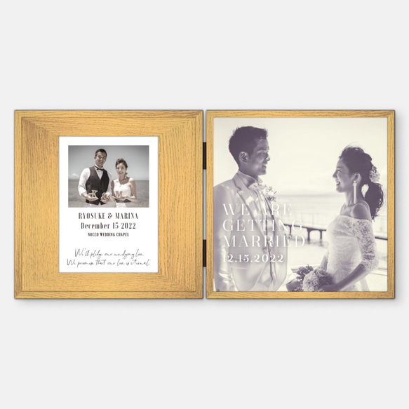 両親贈呈品［スクエア］TYPE-01 | 写真たて・結婚式・ウェディング・おしゃれ・海外風 2枚目の画像