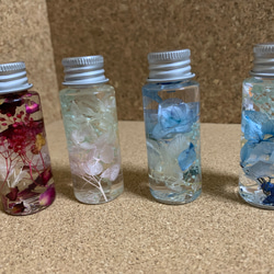 【Creema限定】紫陽花福袋  アクセサリーセット ピーチミックス ハーバリウムの小瓶つき 4枚目の画像