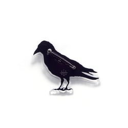 Crow brooch 3枚目の画像