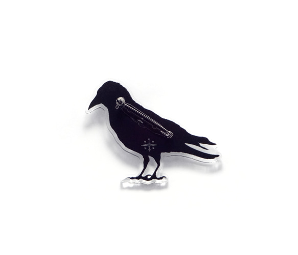 Crow brooch 3枚目の画像