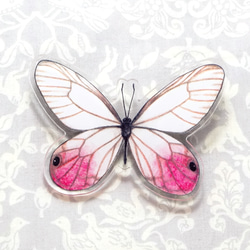 Pink butterfly brooch 1枚目の画像