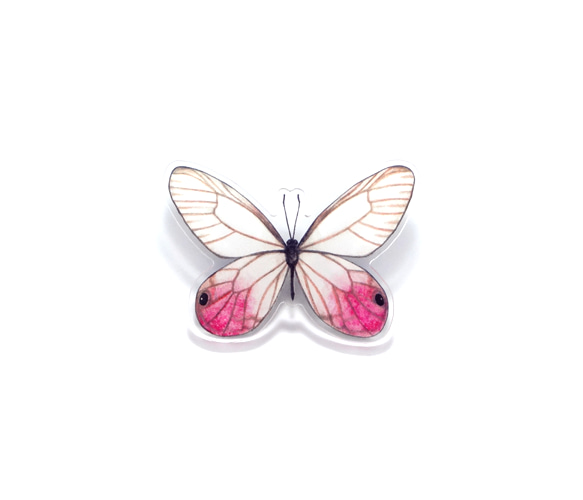 Pink butterfly brooch 3枚目の画像