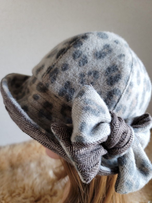 BAREN スカーフハット Leopard-Black レオパード柄