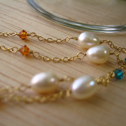 Fresh water pearl necklace vitamin colour 4枚目の画像