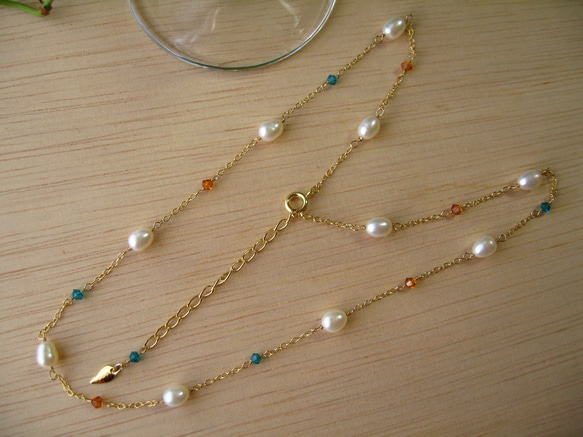 Fresh water pearl necklace vitamin colour 5枚目の画像