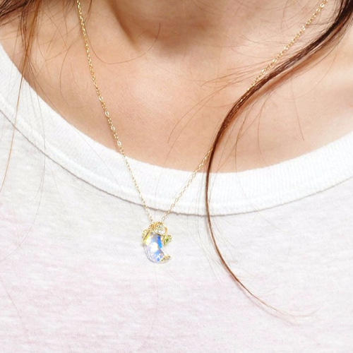✨新作✨【14kgf】三日月ネックレス《スワロフスキーネックレスムーン  