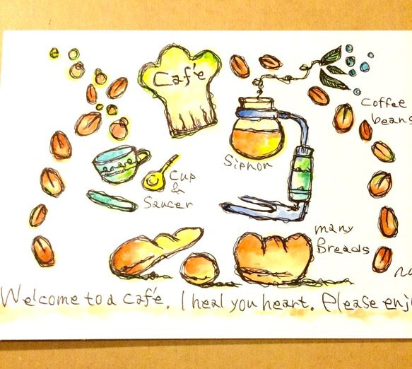 『cafe』postcard 1枚目の画像