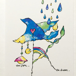 『幸せ運ぶ青い鳥さん』postcard2枚セット 2枚目の画像