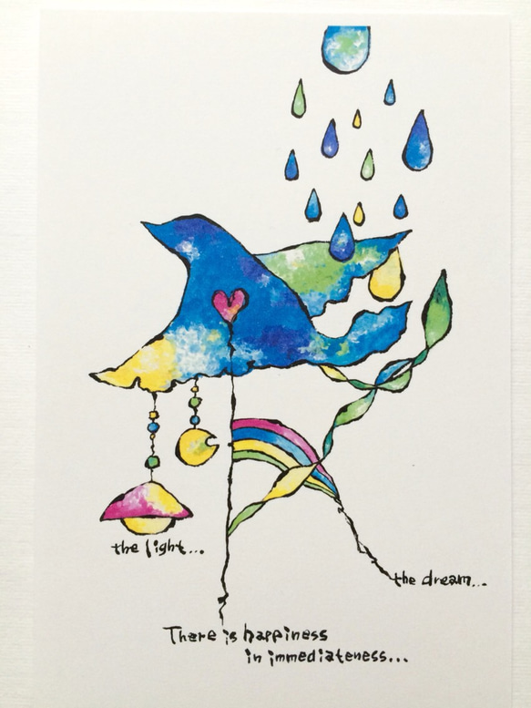 『幸せ運ぶ青い鳥さん』postcard2枚セット 2枚目の画像