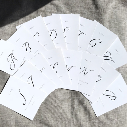 テーブルナンバー カード 16枚セット その他ペーパーアイテム atelier