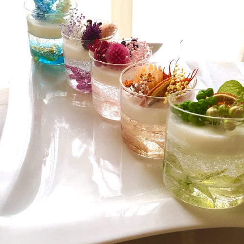 ラベンダーが香る アロマジェルカップ ブルー キャンドル