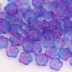 「20個セット 紫」チェコビーズ Flat flowers 8×3mm CR0077 3枚目の画像