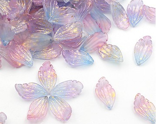 ピアス 夏 祭り 紫 狐 面 ビジュー ガラスチャーム 蝶 推し メンカラ