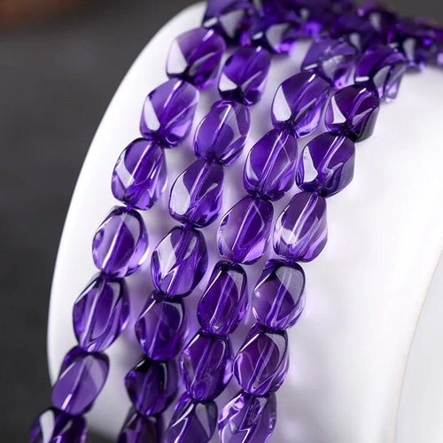 6個セット 変形 アメジスト」人工半貴石 7×9mm 天然石 taotao 通販