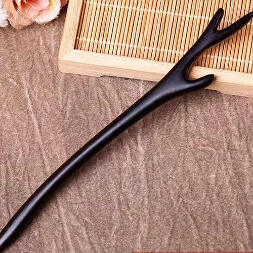 かんざし　木製 1点 龍角」天然木製簪 彫刻かんざし 180mm 木材・板 taotao 通販