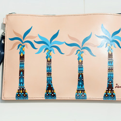 Hawaiian palms clutch bag / ハワイアンパームツリークラッチバッグ 2枚目の画像