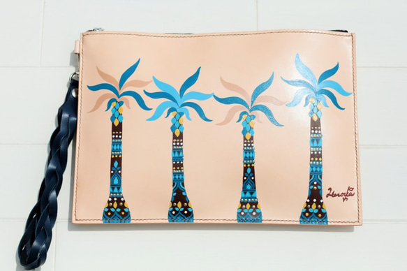 Hawaiian palms clutch bag / ハワイアンパームツリークラッチバッグ 2枚目の画像